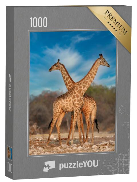 Puzzel 1000 stukjes „Twee giraffen“