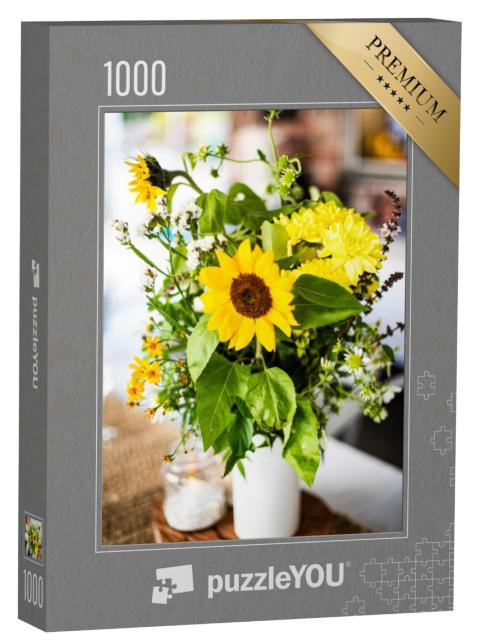 Puzzel 1000 stukjes „Gele zonnebloemen“