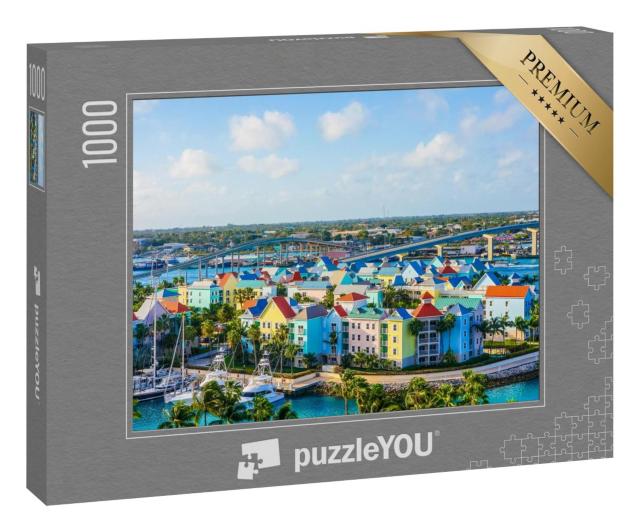 Puzzle 100 Teile „Luftaufnahme von Nassau in HD, USA“