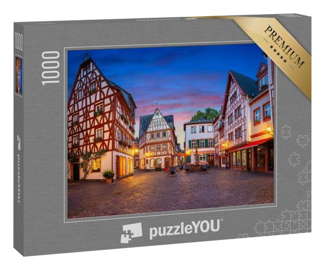 Puzzle 1000 Teile „Mainzer Altstadt zur blauen Stunde, Deutschland“