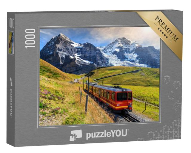 Puzzel 1000 stukjes „Jungfrau-baan in het Berner Oberland, Zwitserland“