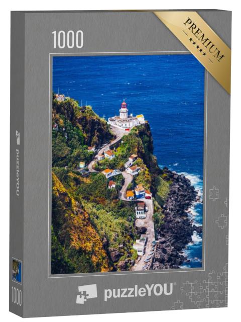 Puzzel 1000 stukjes „Vuurtoren op Ponta do Arnel, Azoren, Portugal“