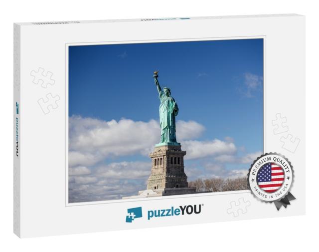 The Statue of Liberty in New York Against a Blue Sky... Jigsaw Puzzle