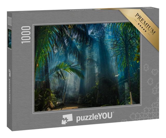 Puzzle 1000 Teile „Morgenlicht im schönen Dschungelgarten“