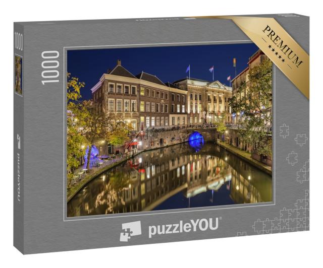 Puzzle 1000 Teile „Gracht im historischen Zentrum von Utrecht, Niederlande“