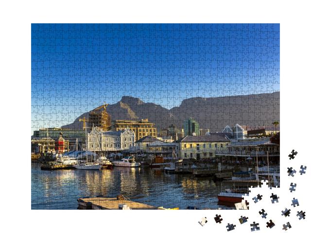 Puzzle 1000 Teile „Kapstadt, Südafrika: Victoria Basin, Devil's Peak und Tafelberg im Hintergrund“