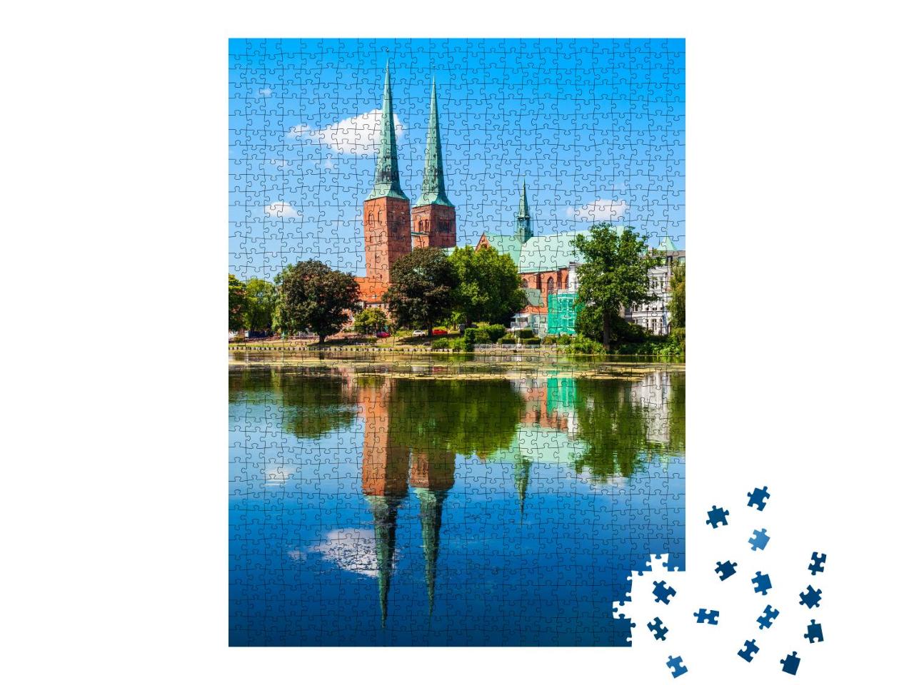Puzzle 1000 Teile „Der Lübecker Dom aus Backstein“