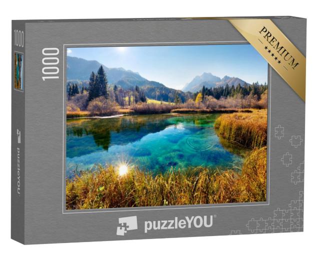 Puzzel 1000 stukjes „Pittoresk herfsttafereel in de Julische Alpen, Slovenië“