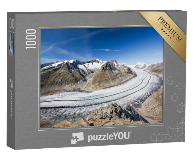 Puzzel 1000 stukjes „Majestueus uitzicht op de Aletschgletsjer“