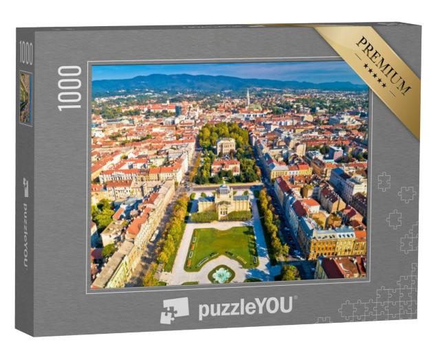 Puzzel 1000 stukjes „Historisch stadscentrum van Zagreb, Kroatië“