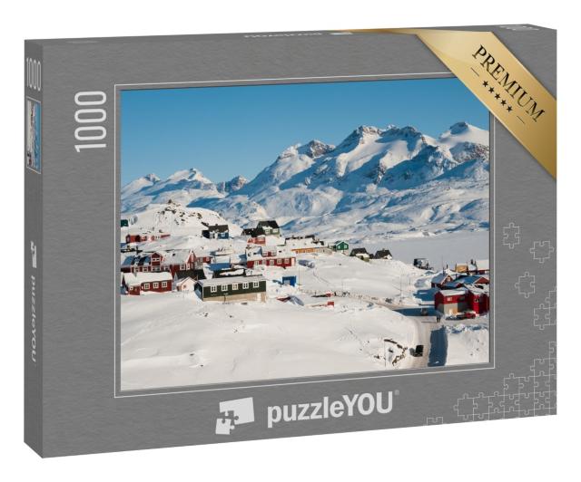 Puzzle „Tasiilaq in der Winterzeit, Grönland“