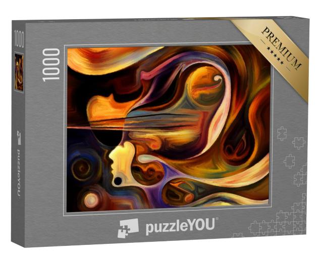 Puzzel 1000 stukjes „Innerlijke melodie, abstract ontwerp op het thema van spiritualiteit“