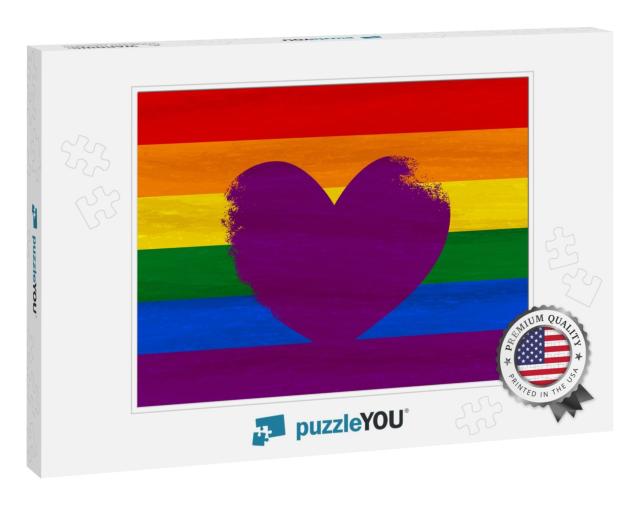 Lesbian, Gay, Bisexual, Transgender Lgbt Pride Flag... Jigsaw Puzzle