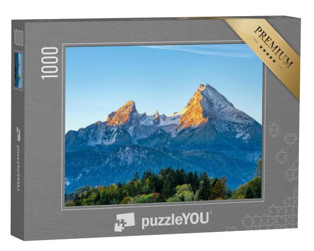 Puzzel 1000 stukjes „Ochtendzon op de Watzmann in de Beierse Alpen“