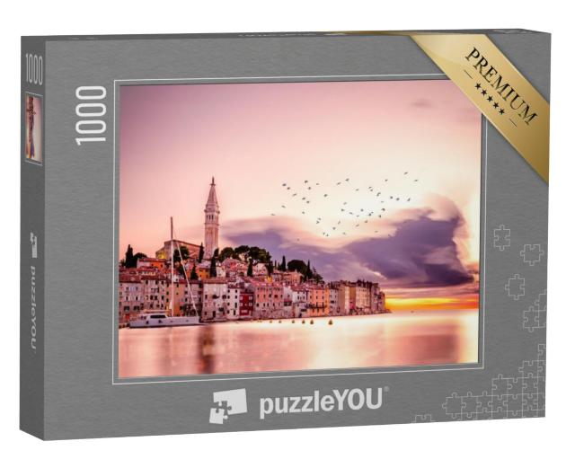 Puzzel 1000 stukjes „Zonsondergang aan de Adriatische Zee, Kroatië“