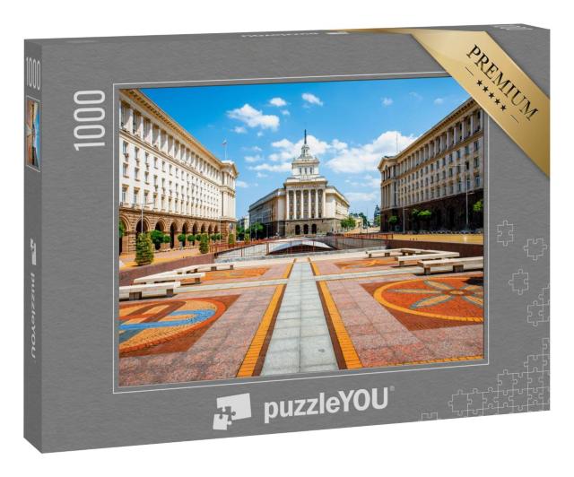Puzzle 1000 Teile „Sozialistischer Klassizismus: Ensemble von drei Bauten in Sofia, Bulgarien“
