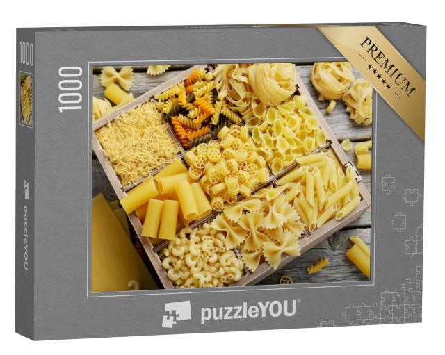 Puzzel 1000 stukjes „Verschillende soorten pasta“