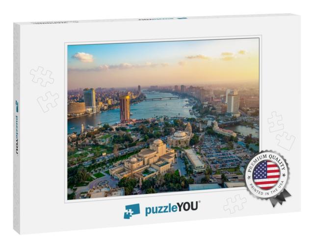 Panorama of Cairo Cityscape Taken During the Sunset from... Jigsaw Puzzle