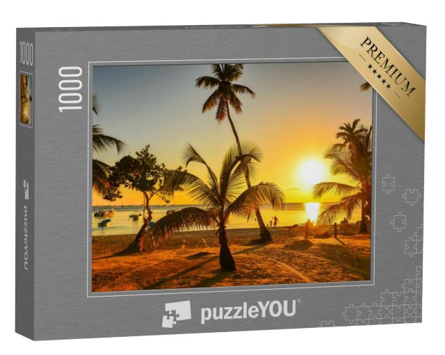 Puzzel 1000 stukjes „Zonsondergang in de Caraïben, Dominicaanse Republiek“