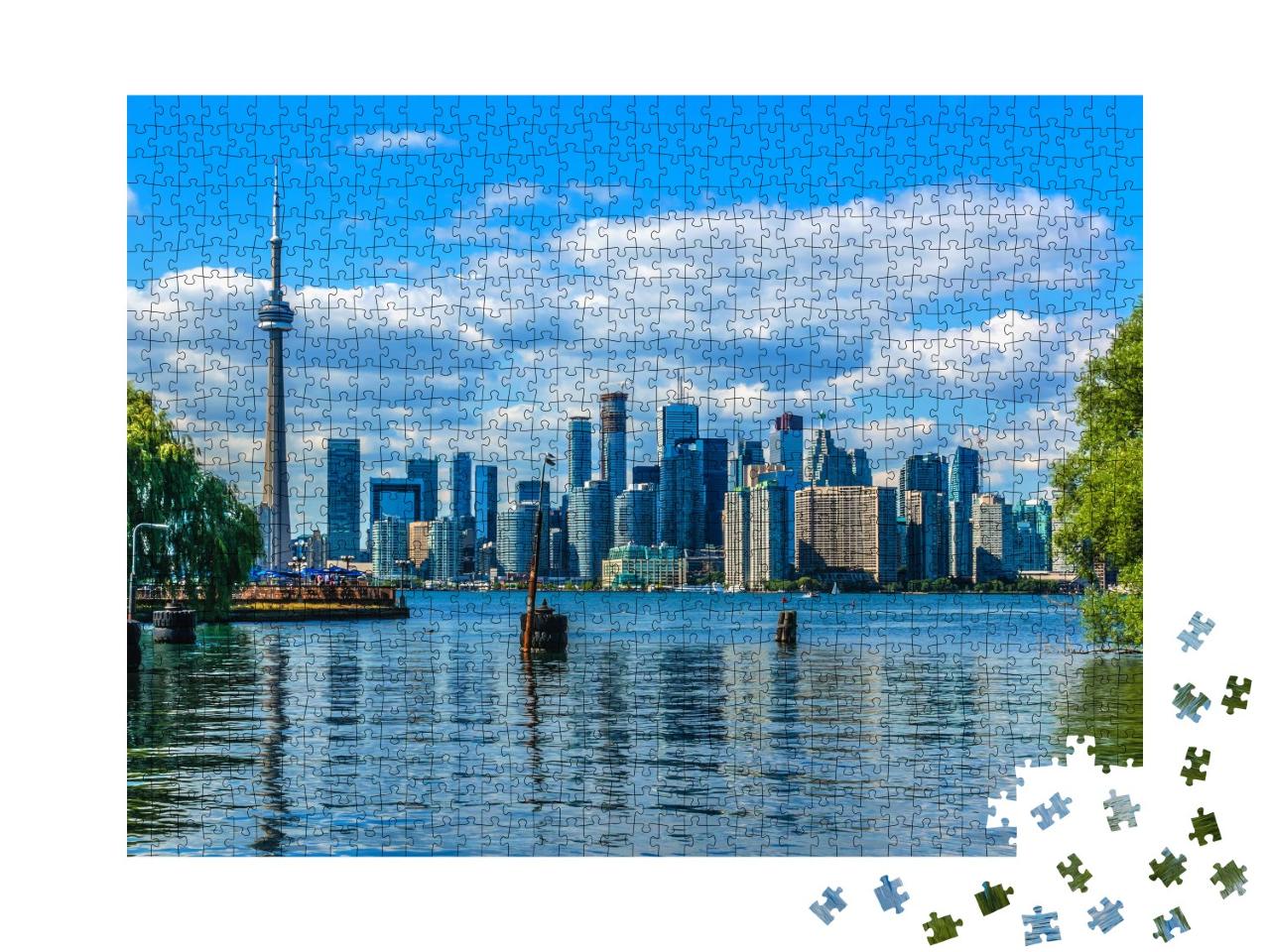 Puzzle 1000 Teile „Die schöne Skyline von Toronto über dem See. Toronto, Ontario, Kanada“