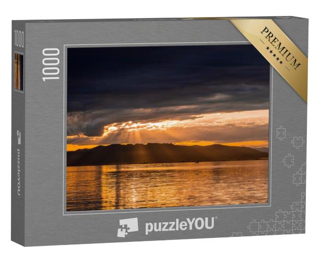 Puzzel 1000 stukjes „Zonsondergang boven zee“