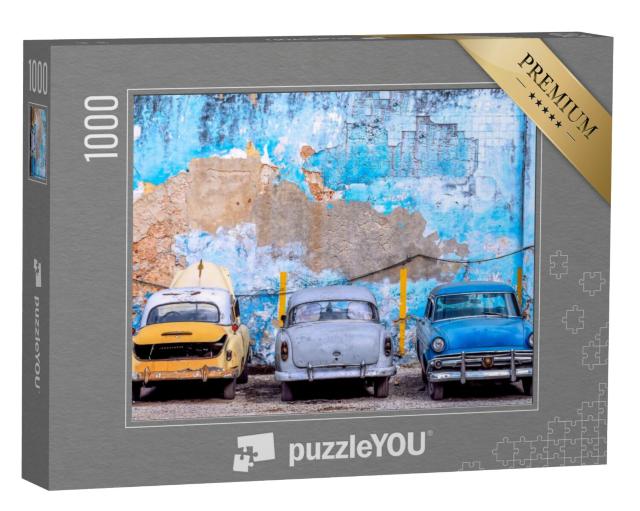 Puzzel 1000 stukjes „Oude auto's in Cuba“