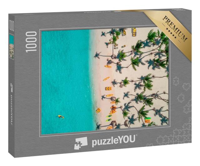 Puzzle 1000 Teile „Luftaufnahme des karibischen Resorts, Bavaro, Dominikanische Republik“