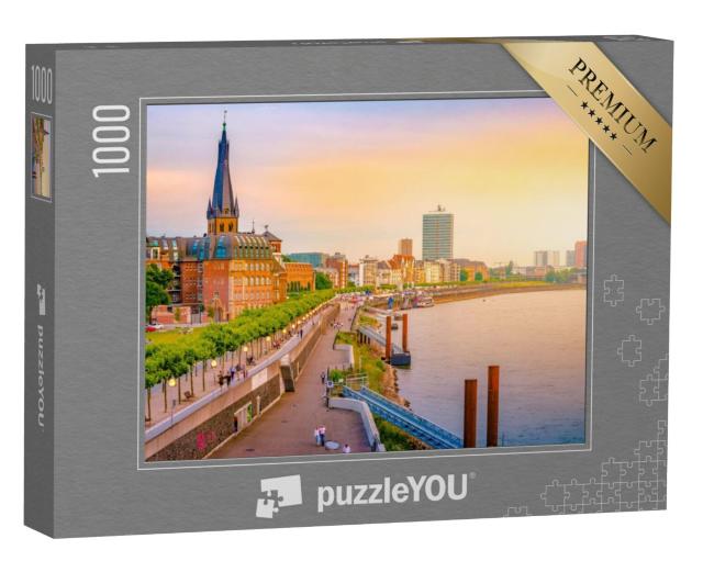 Puzzel 1000 stukjes „Düsseldorf aan de Rijn, Duitsland“