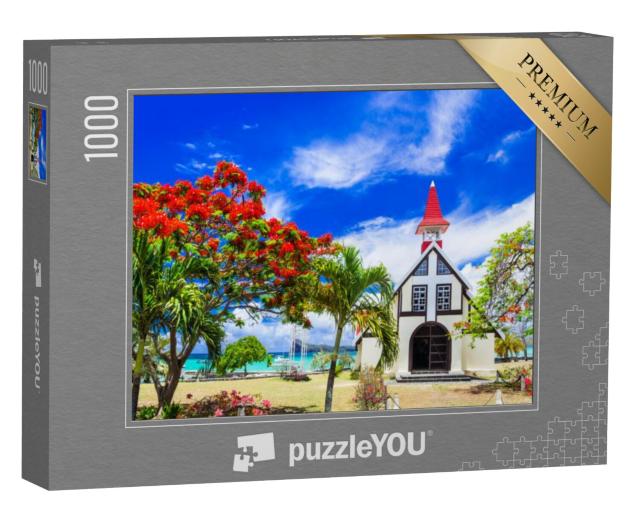 Puzzel 1000 stukjes „Bloeiende vlammenboom op Mauritius“