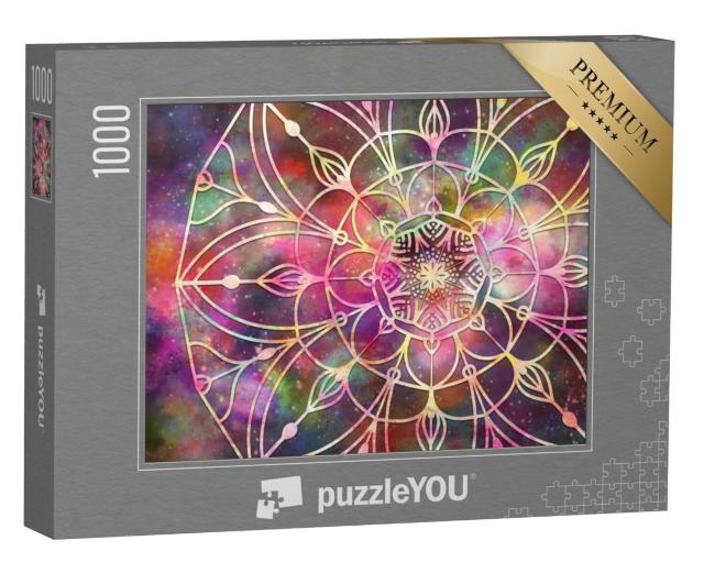 Puzzel 1000 stukjes „Mandala met sterrenstelsel“