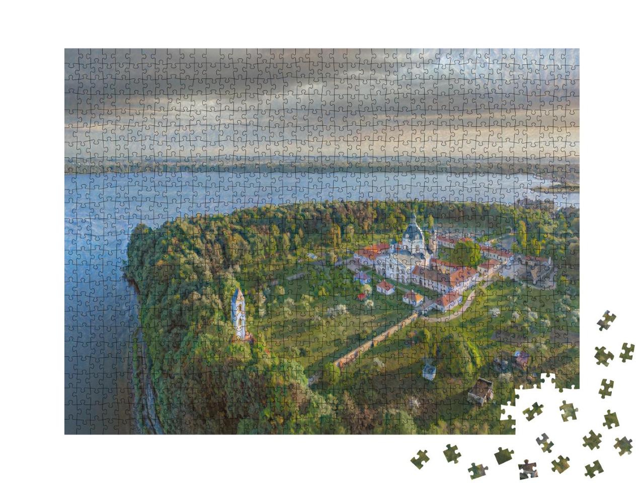 Puzzle 1000 Teile „im Kunst-Stil von Claude Monet - Kloster Pazaislis in Kaunas, Litauen - Puzzle-Kollektion Künstler & Gemälde“