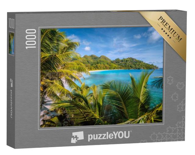 Puzzel 1000 stukjes „Exotisch strandparadijs op het eiland Mahe, Seychellen“