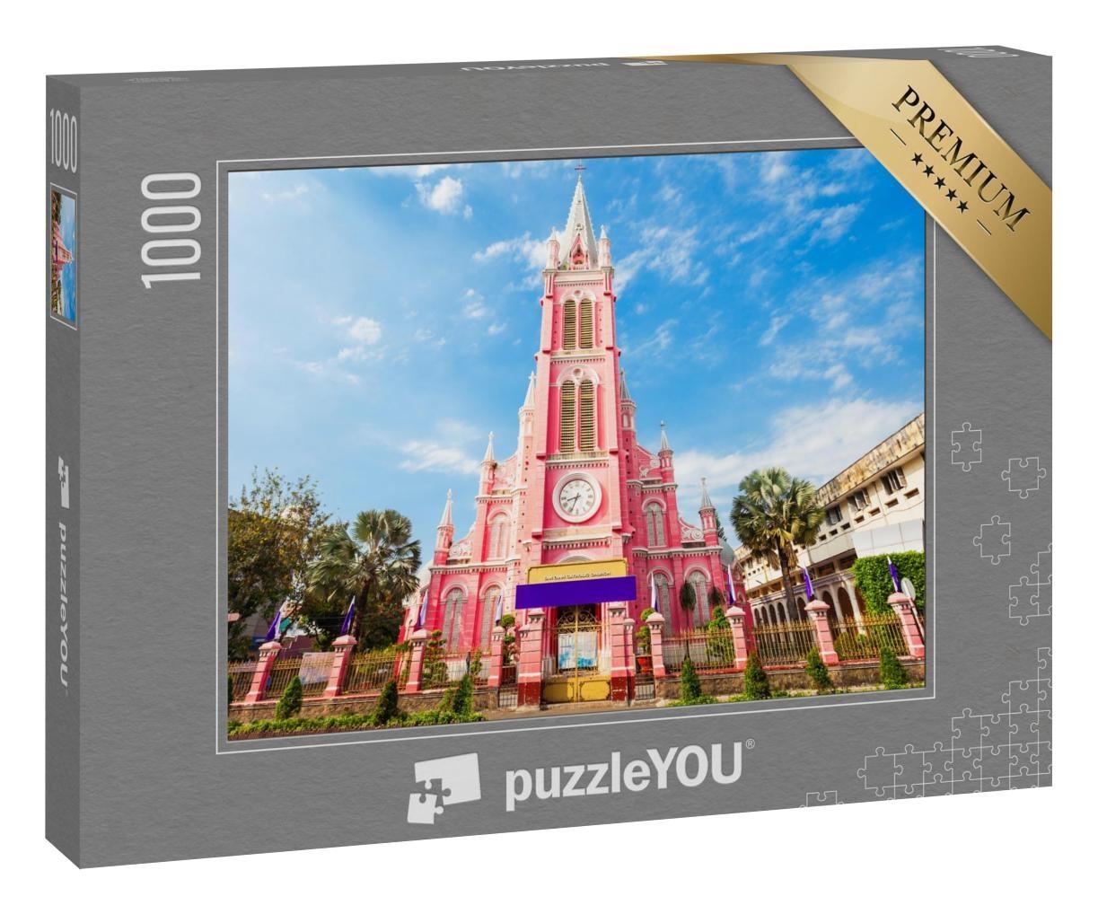 Puzzle 1000 Teile „Die Pfarrkirche Tan Dinh oder die Herz-Jesu-Kirche in Ho-Chi-Minh-Stadt“