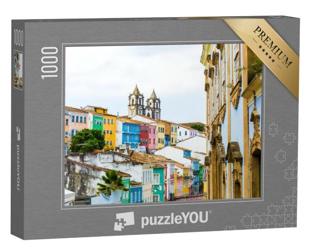 Puzzel 1000 stukjes „Oude binnenstad van Salvador, Bahia, Brazilië“