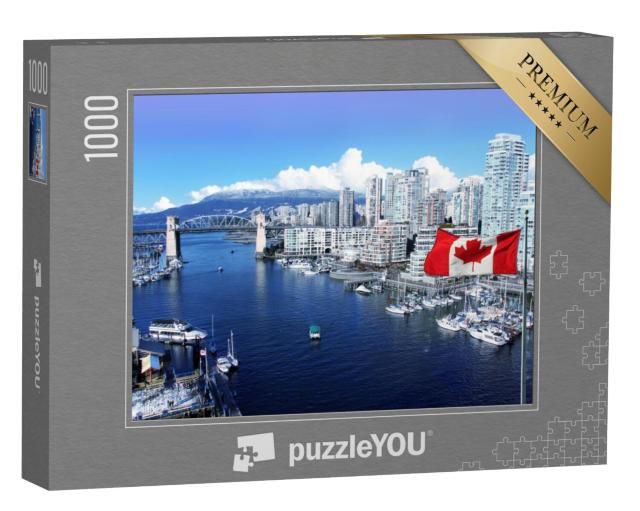 Puzzel 1000 stukjes „False Creek en de Burrard Street Bridge in Vancouver“