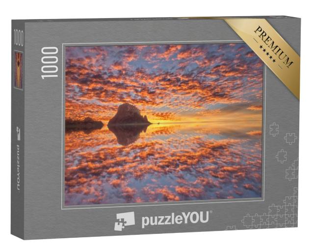 Puzzel 1000 stukjes „Mystiek eiland Es Vedra in Ibiza bij zonsondergang, Spanje“