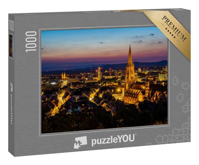 Puzzle 1000 Teile „Freiburg im Breisgau bei Nacht“