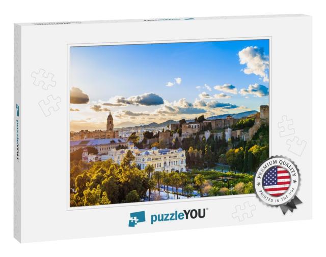 Sunset with Views of the Cathedral of Malaga... Jigsaw Puzzle