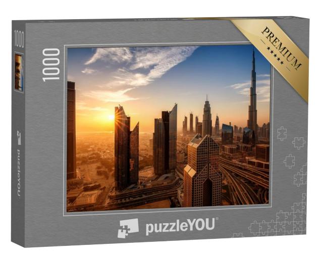 Puzzel 1000 stukjes „Dubai bij zonsopgang“