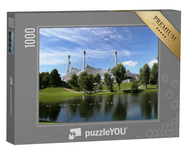 Puzzel 1000 stukjes „Uitzicht op het dak van het Olympisch Stadion in München“