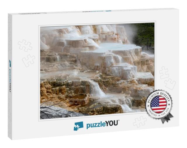 The Upper Terrace Mammoth Hot Springs in Yellowstone, Wyo... Jigsaw Puzzle