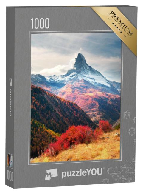 Puzzel 1000 stukjes „Top van de Matterhorn in de herfst, Zwitserland“