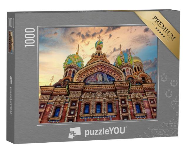 Puzzel 1000 stukjes „Voorgevel van de Kerk van de Verlosser, St. Petersburg, Rusland“