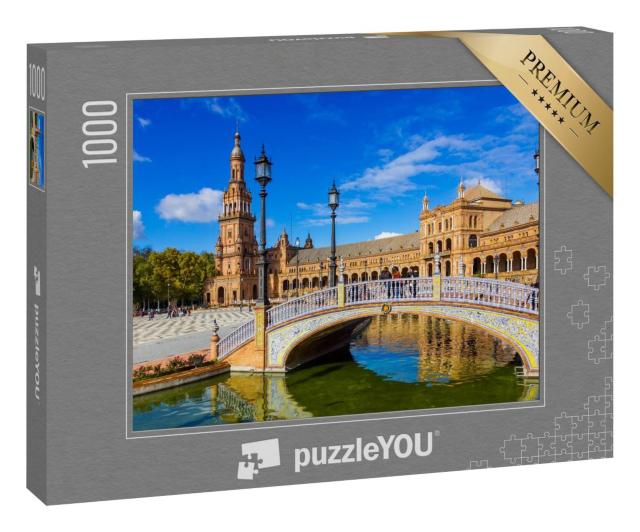 Puzzle 1000 Teile „Spanischer Platz, Sevilla, Spanien, Europa“