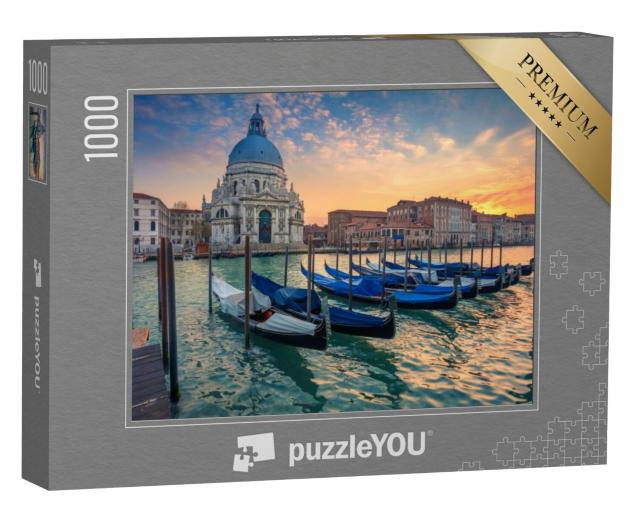 Puzzel 1000 stukjes „Sfeervolle avond op het Canal Grande, Venetië, Italië“