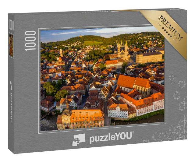 Puzzle 1000 Teile „Altstadt von Bamberg aus der Vogelperspektive“