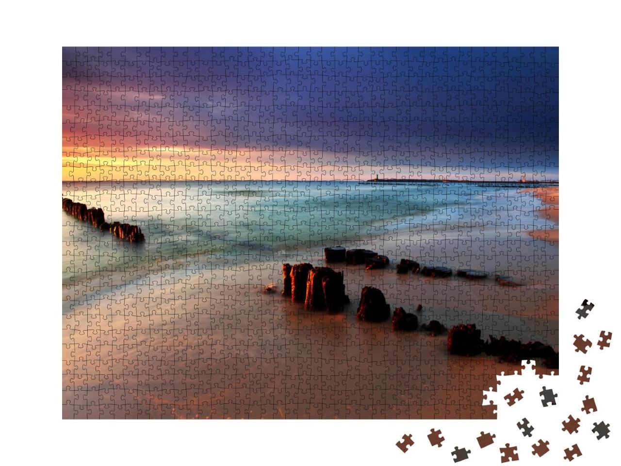 Puzzle 1000 Teile „Sonnenaufgang an der Ostsee, Polen“