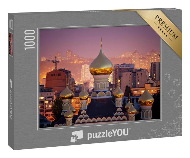 Puzzle 100 Teile „St. Nikolaus-Kathedrale im Pokrowsky-Kloster in Kiew, Ukraine“