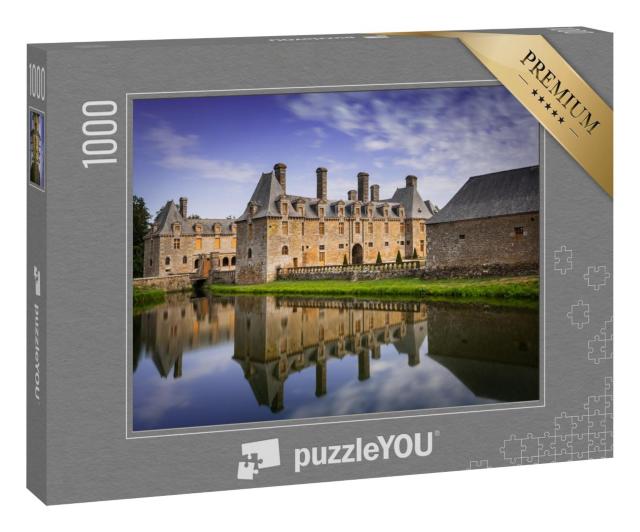 Puzzle 1000 Teile „Chateau le Rocher-portail in der Bretagne, Frankreich“