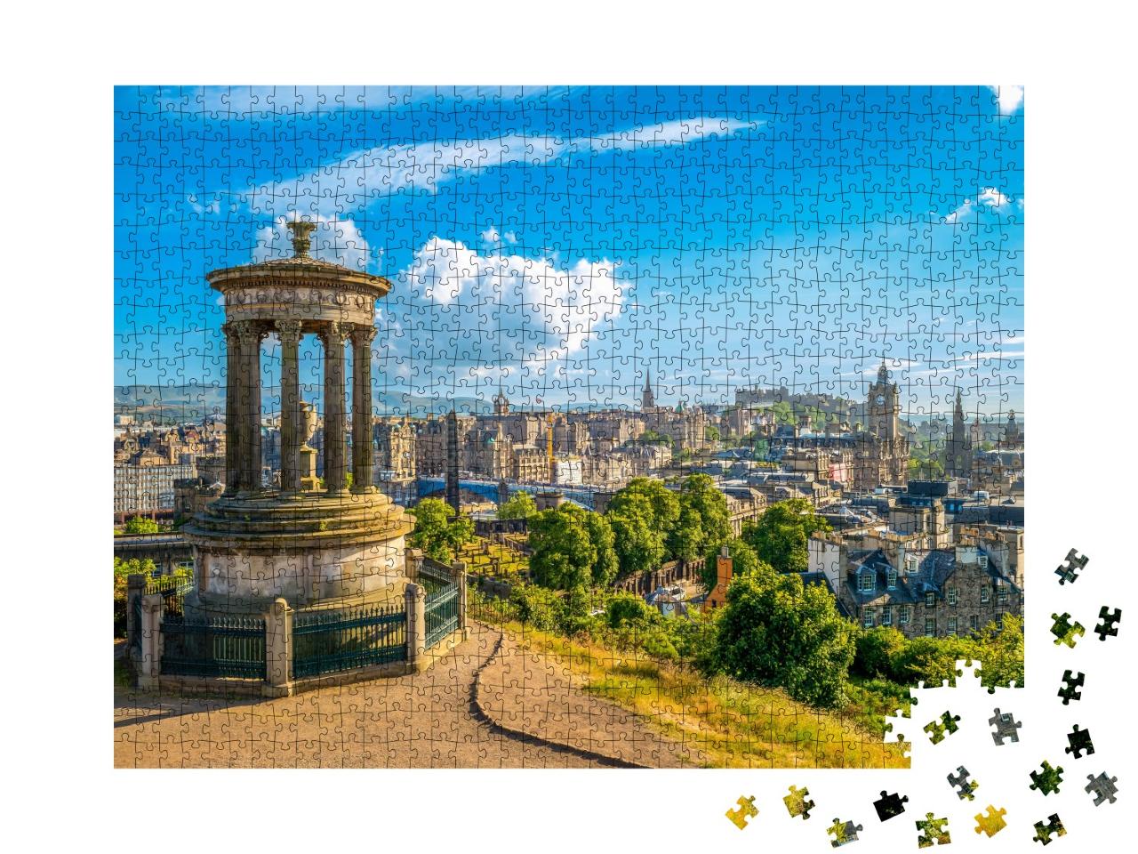 Puzzle 1000 Teile „Wunderbarer Blick über Edinburgh, Hauptstadt von Schottland“